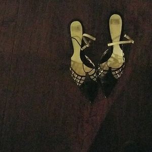 Designer shoes barely worn.  Feet are now too fat